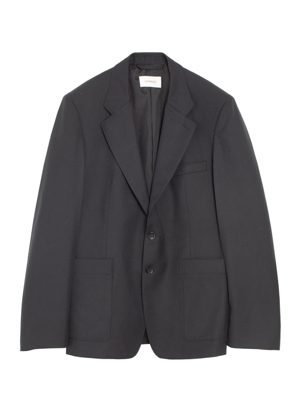 Tailored Single Breasted Jacket Marine Melange