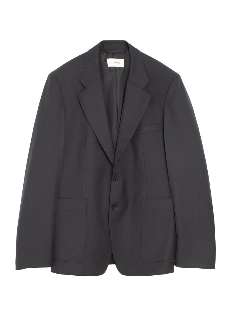 Tailored Single Breasted Jacket Marine Melange