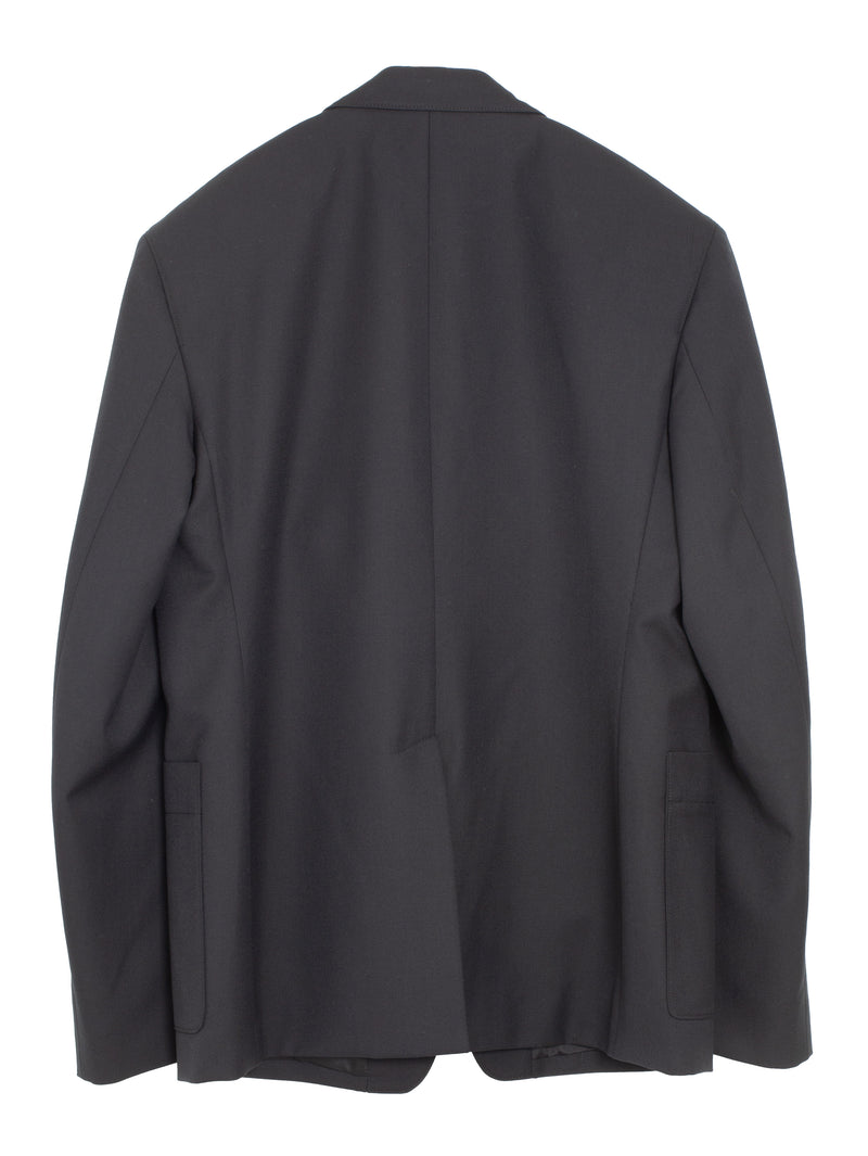 Tailored Single Breasted Jacket Marine Melange