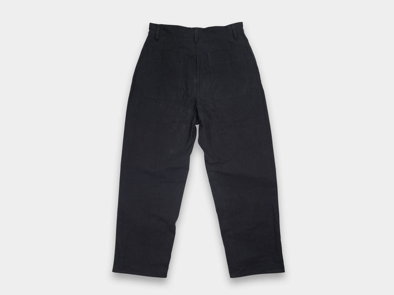 R0P4 Wide Pants Black Wax