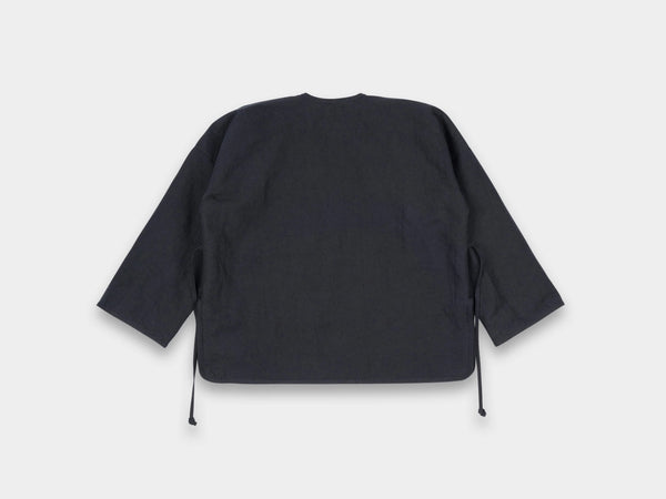 W-R18S7 Cross Cardigan Black Bamboo