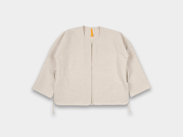 W-R18S7 Cross Cardigan Unbleached Bamboo