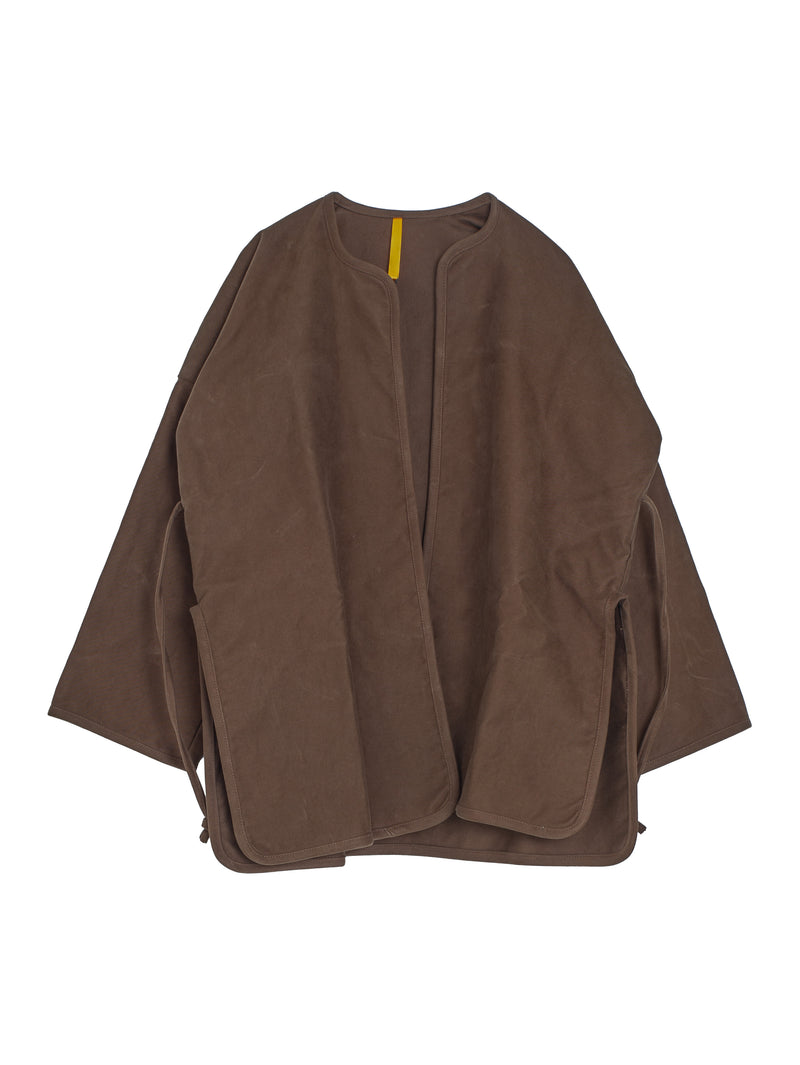 W-R19S7 Long Cross Cardigan Timber Moleskin