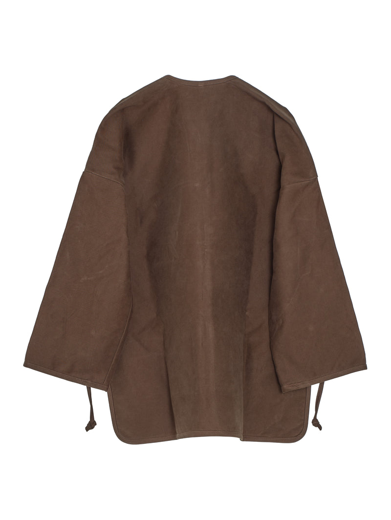W-R19S7 Long Cross Cardigan Timber Moleskin