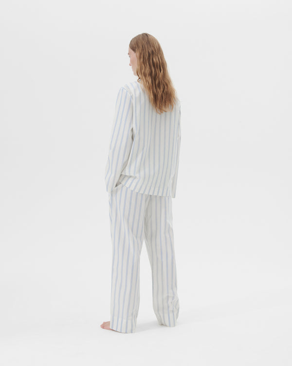 Cotton Poplin Pyjamas Shirt Needle Stripes