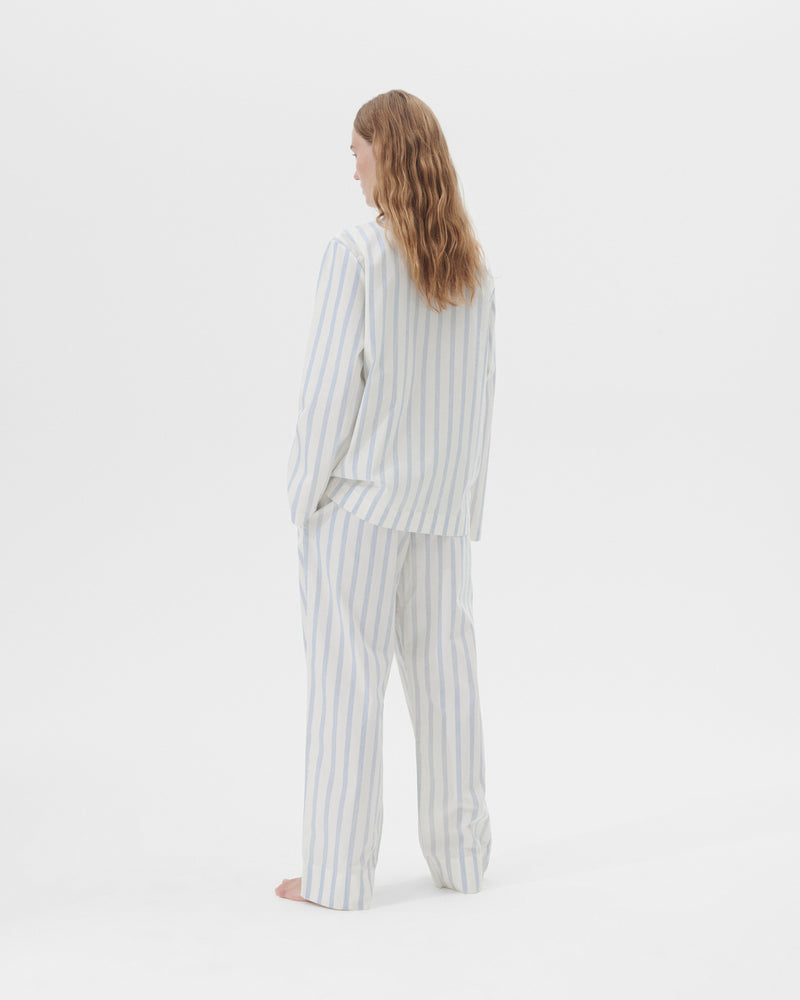 Cotton Poplin Pyjamas Pants Needle Stripes