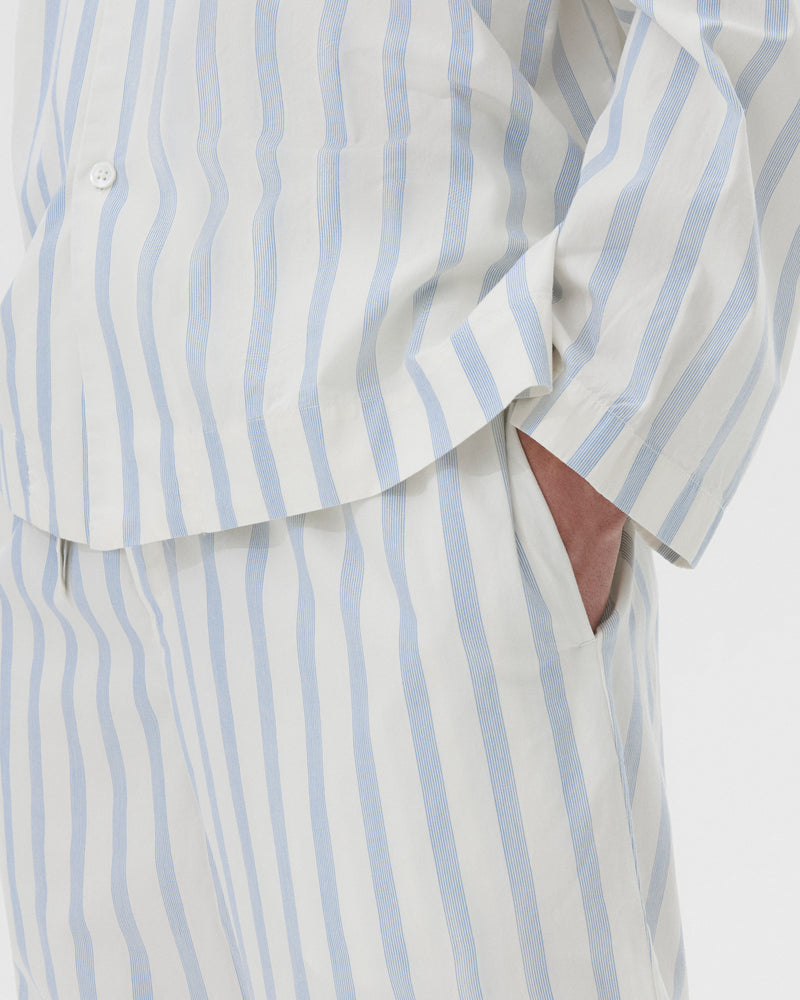 Cotton Poplin Pyjamas Pants Needle Stripes