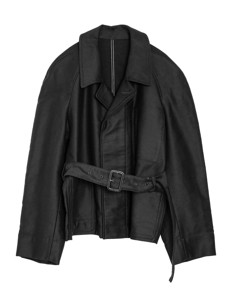 Belted Two Pocket Jacket Black