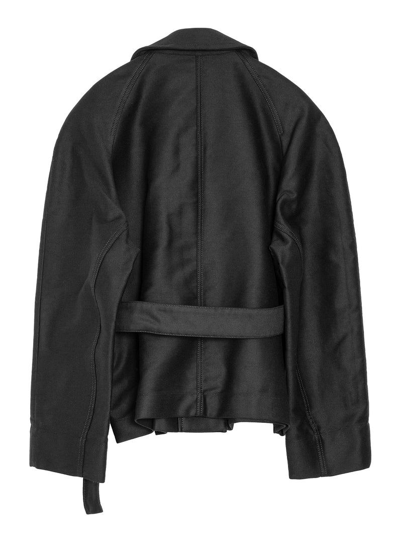 Belted Two Pocket Jacket Black