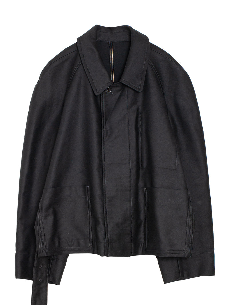 Belted Two Pocket Jacket Black