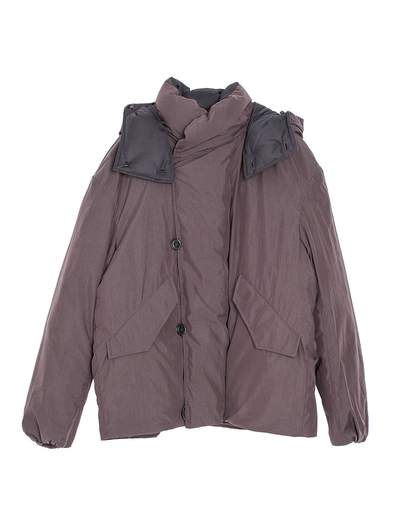 Hooded Puffer Blouson Espresso