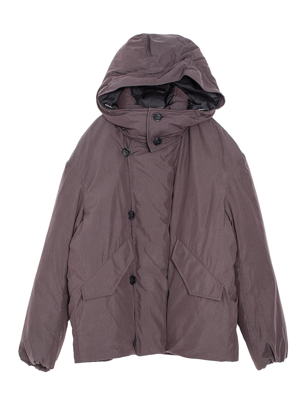 Hooded Puffer Blouson Espresso