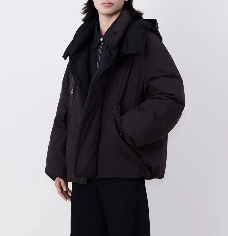 Hooded Puffer Blouson Espresso