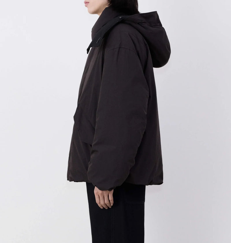 Hooded Puffer Blouson Espresso