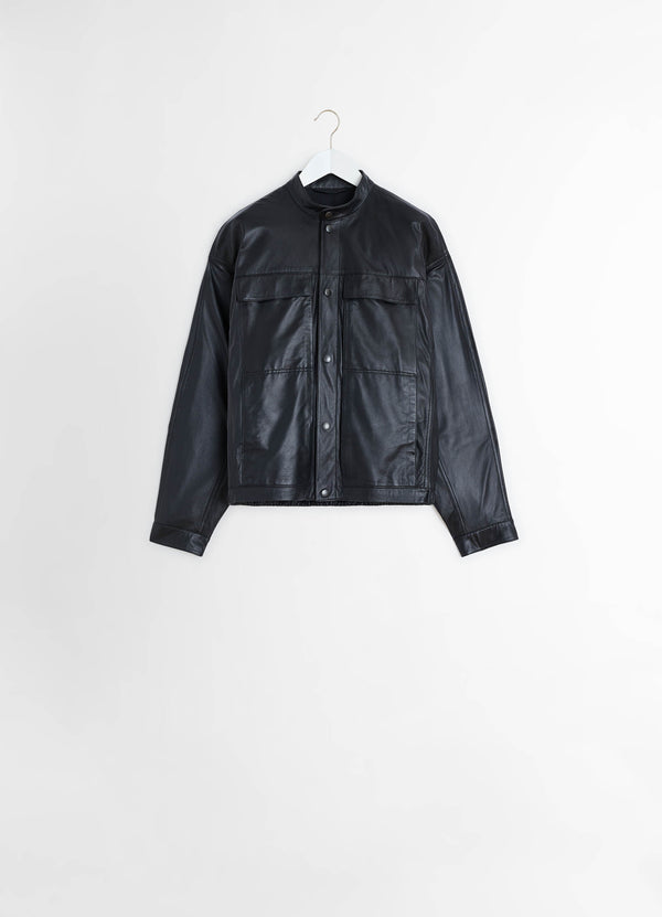 Soft Boxy Blouson Black