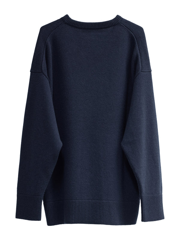 Classico V-Neck Sweater Navy