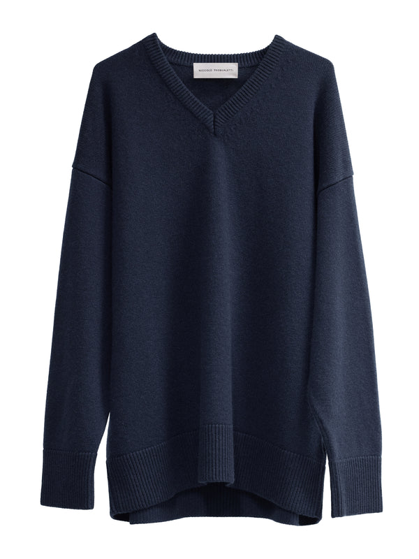 Classico V-Neck Sweater Navy
