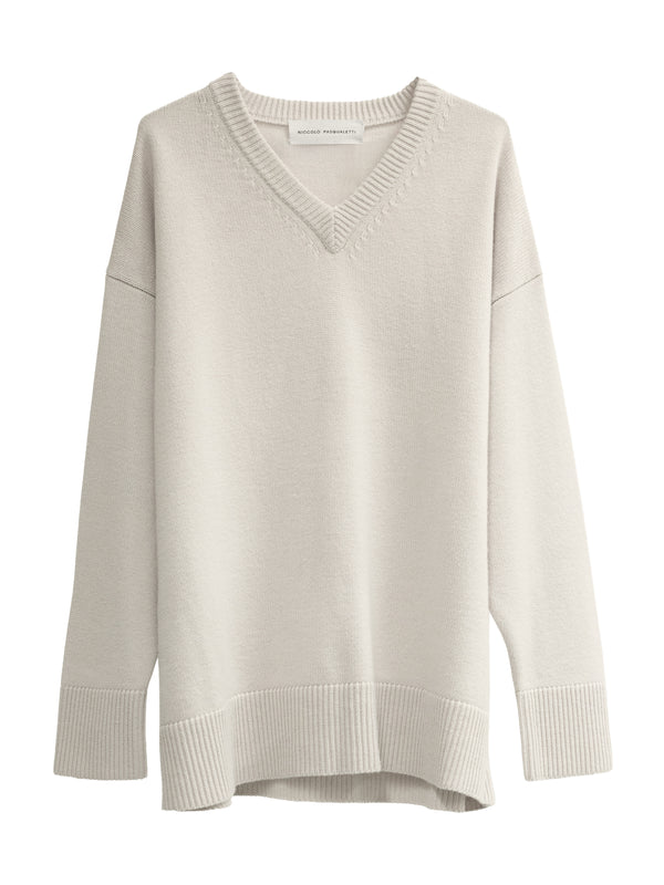 Classico V-Neck Sweater Off-White