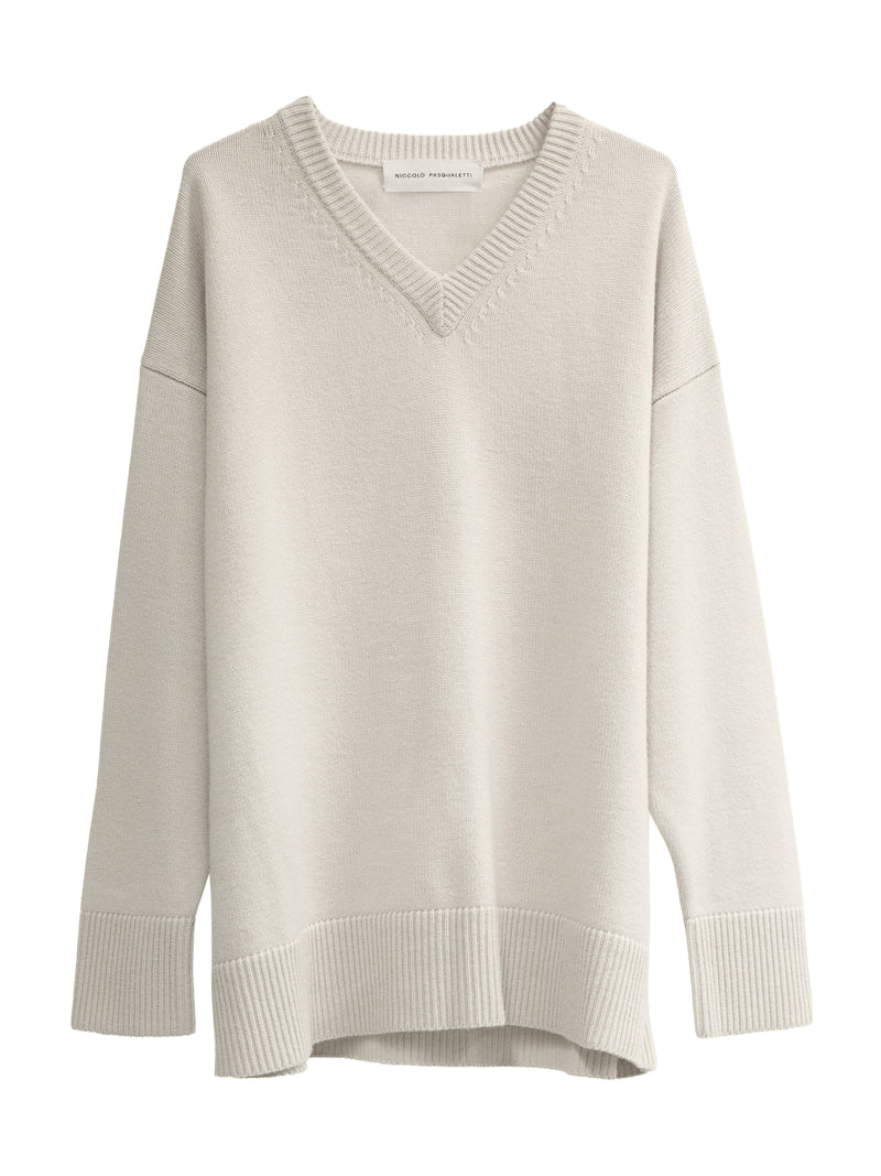 Classico V-Neck Sweater Off-White