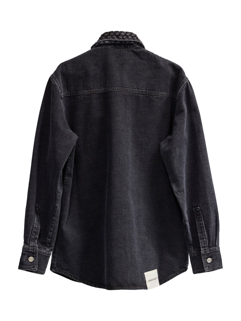 Gervis Braided Shirt Nero Tabacco Drab