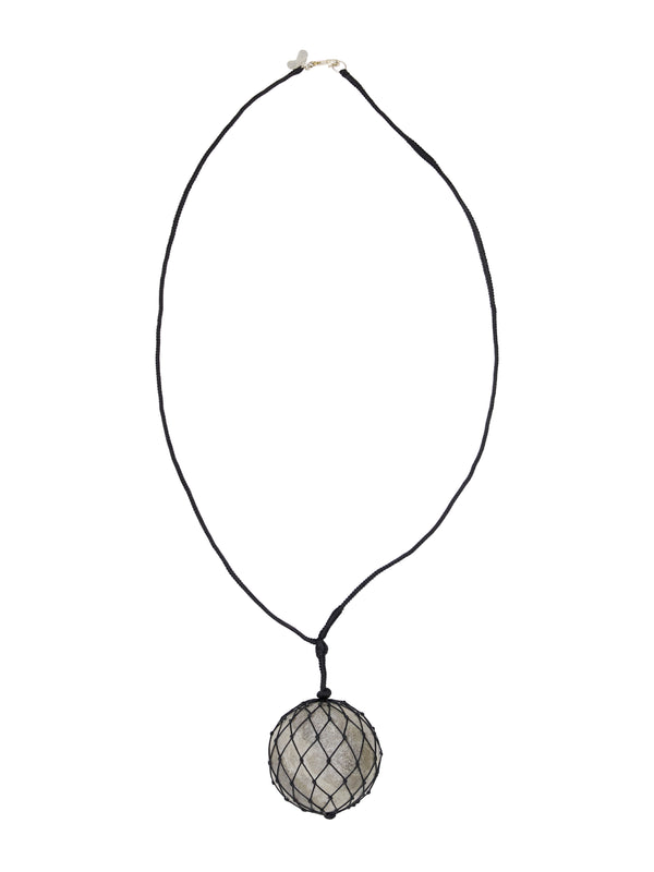 Sfera Avvolta Necklace Gray Black