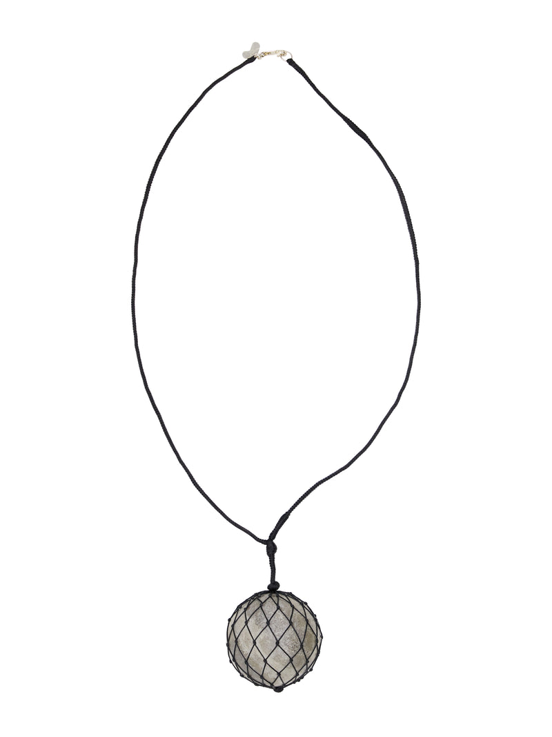 Sfera Avvolta Necklace Gray Black