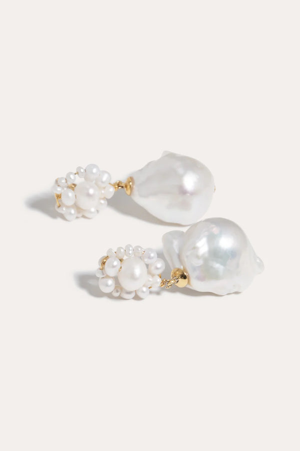 Tra La La Pearl And Gold Vermeil Earrings