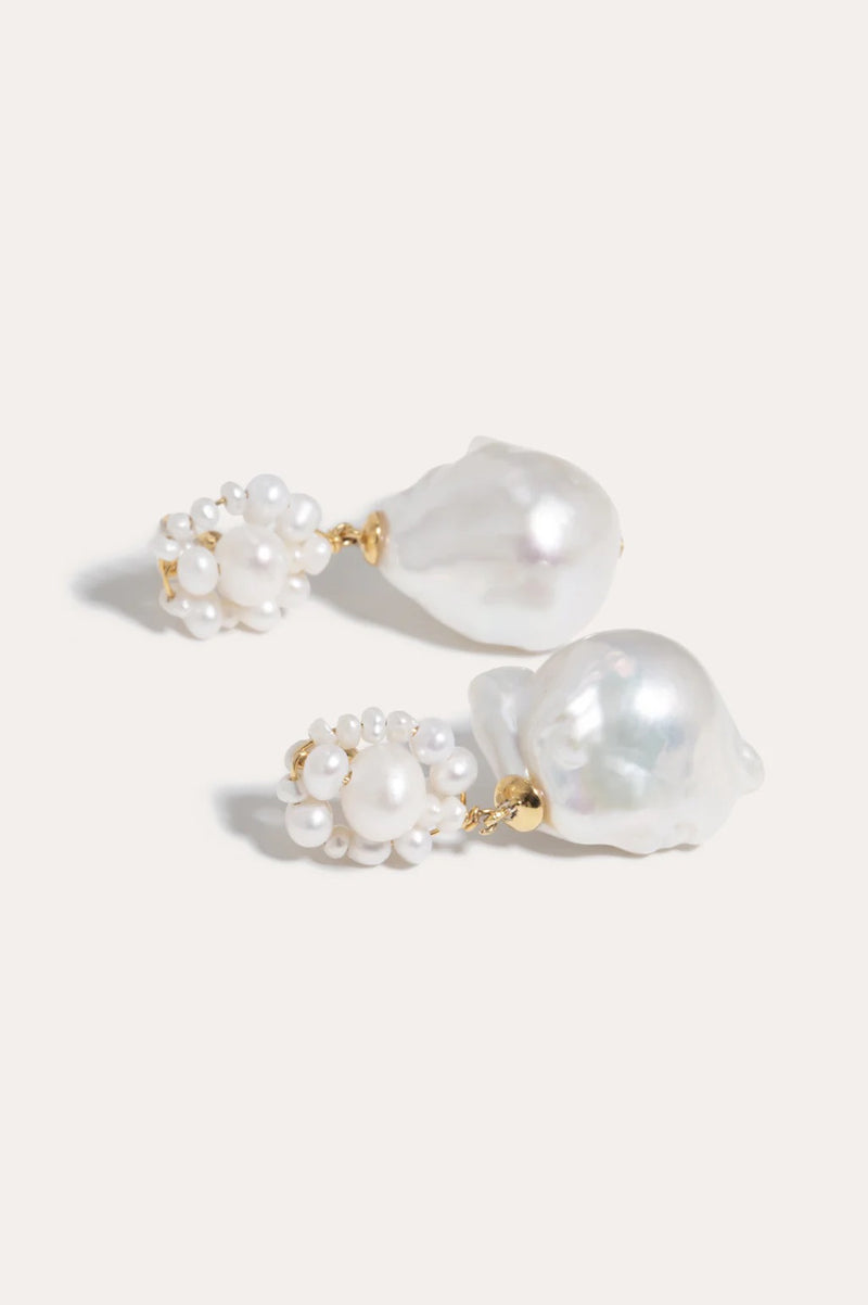 Tra La La Pearl And Gold Vermeil Earrings