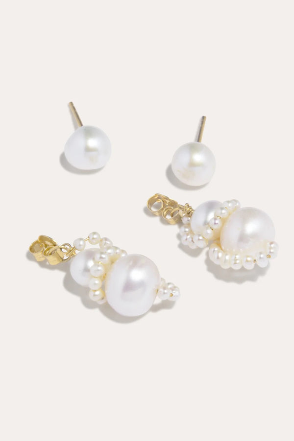 Pearl And Recycled Gold Vermeil Earrings