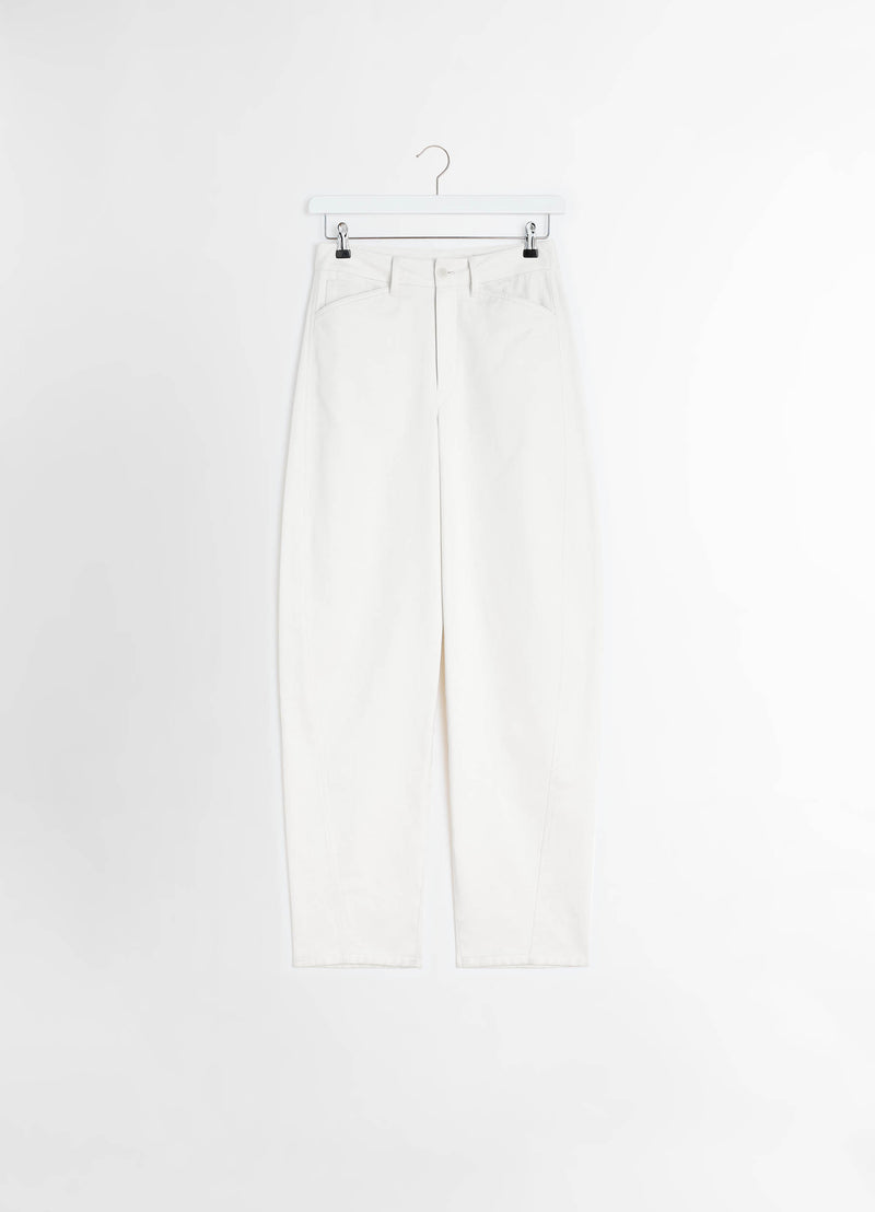 Five Pocket Twisted Pants Creamy White