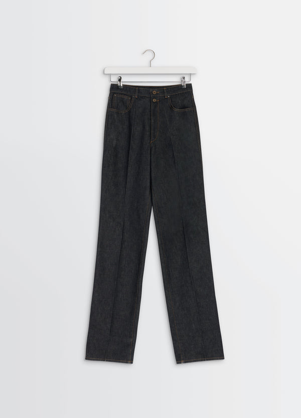 High Waisted Straight Pants Slate