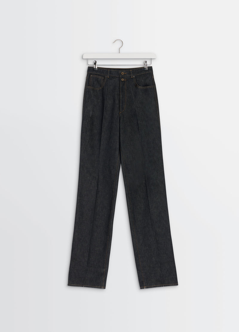 High Waisted Straight Pants Slate
