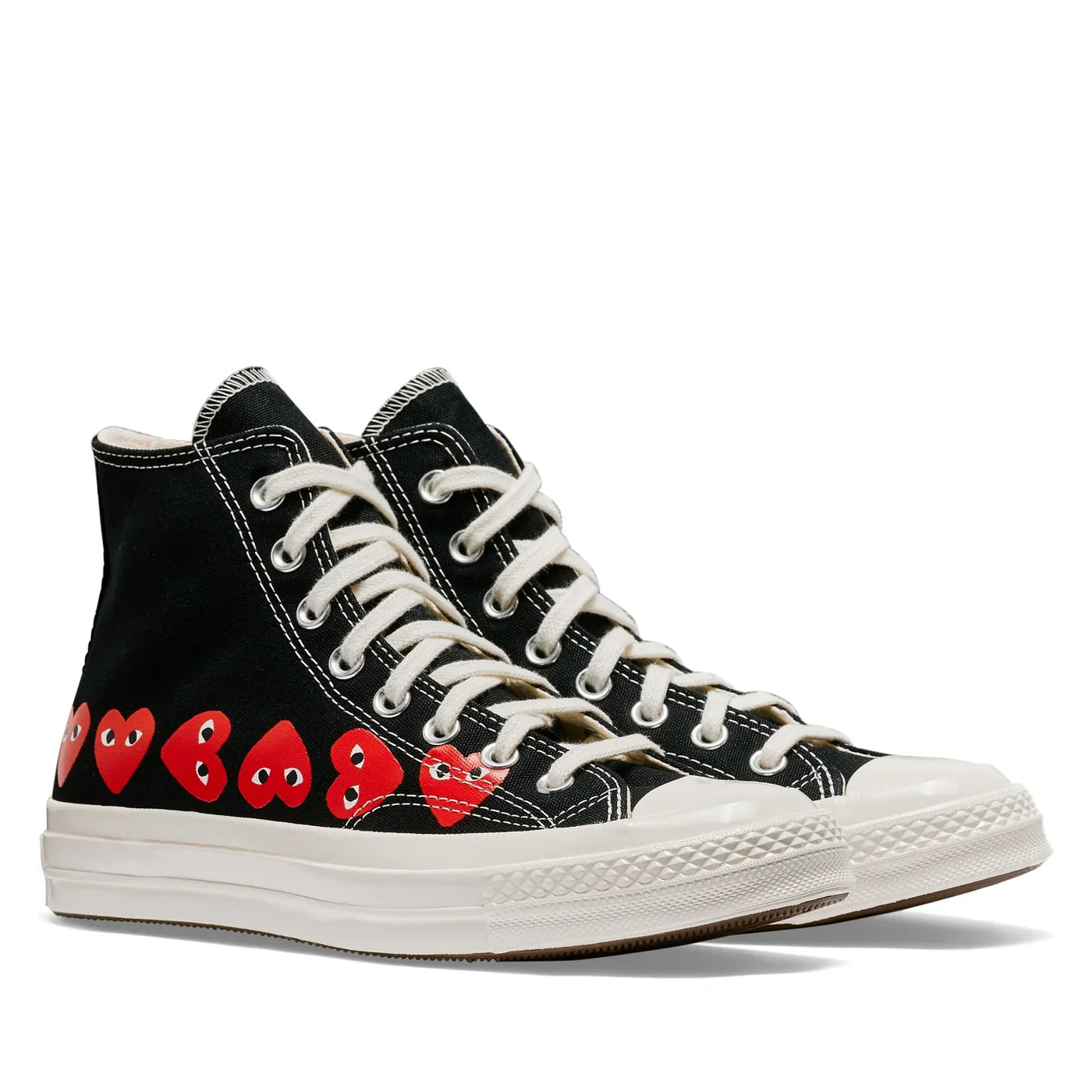 CDG Play Converse Multi Red Heart Chuck Taylor All Star 70 High Sneak Opia