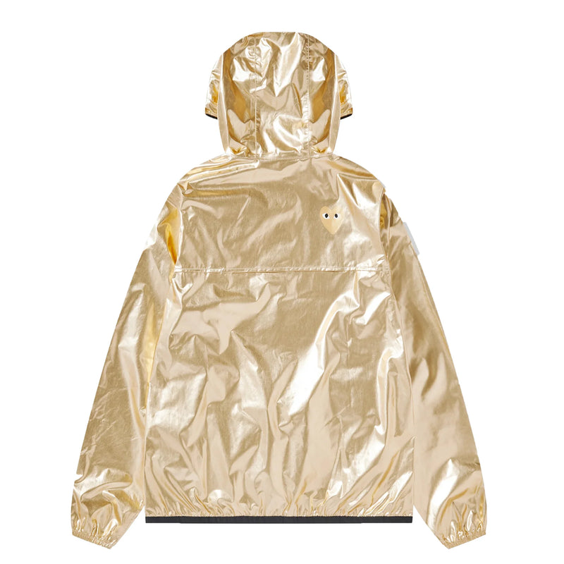 CDG Play x K-Way Unisex Claude Full Zip Jacket Gold