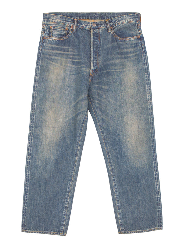 Washed Denim Wide Pants Indigo