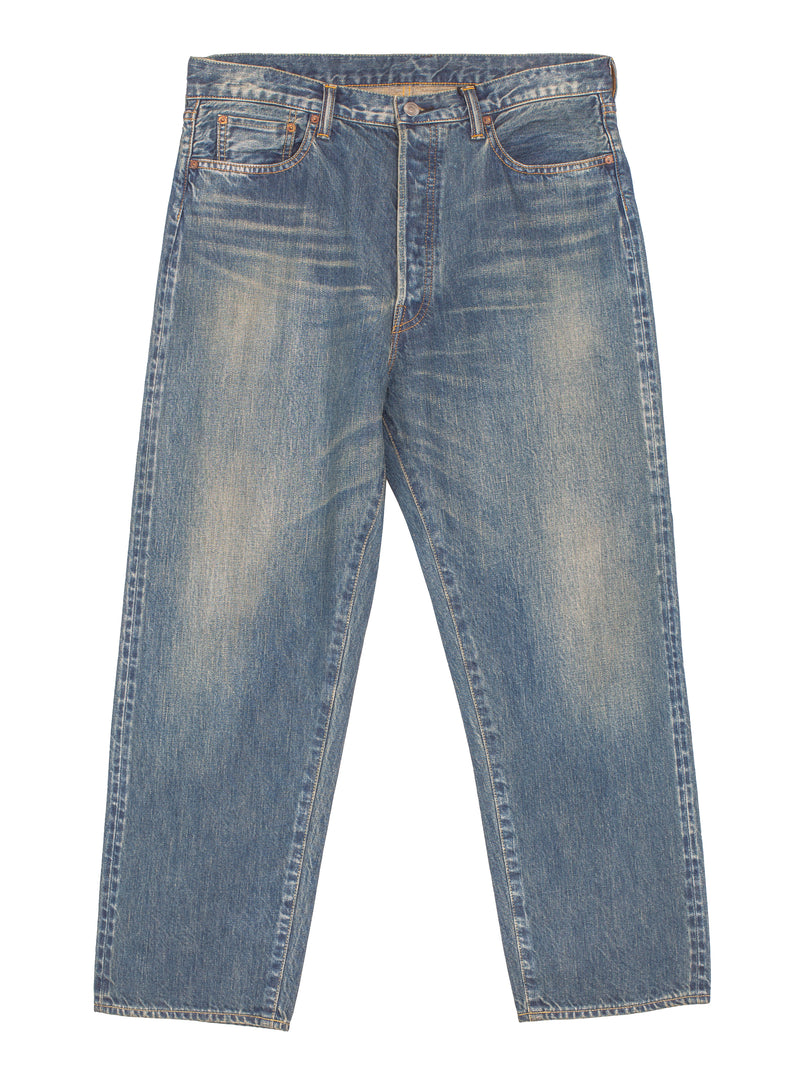 Washed Denim Wide Pants Indigo