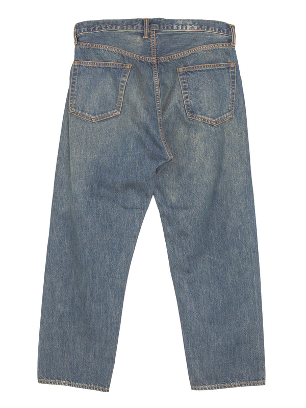 Washed Denim Wide Pants Indigo
