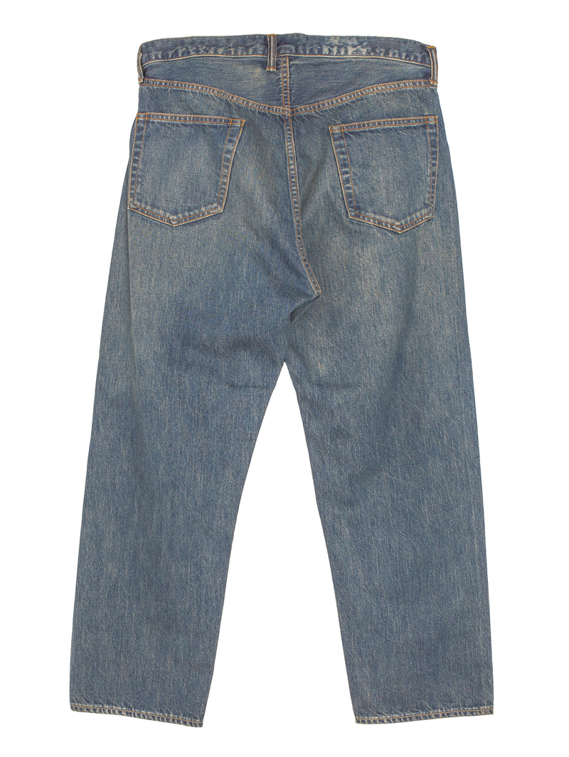 Washed Denim Wide Pants Indigo