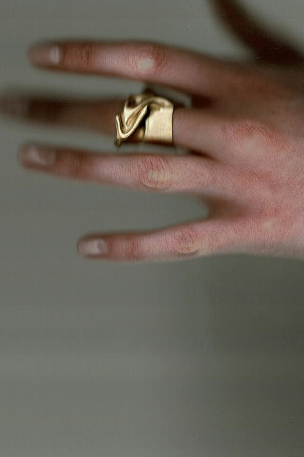 Unruffled Gold Vermeil Ring