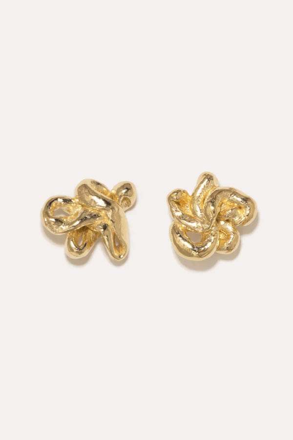 Sloppy Swirls Earrings Gold