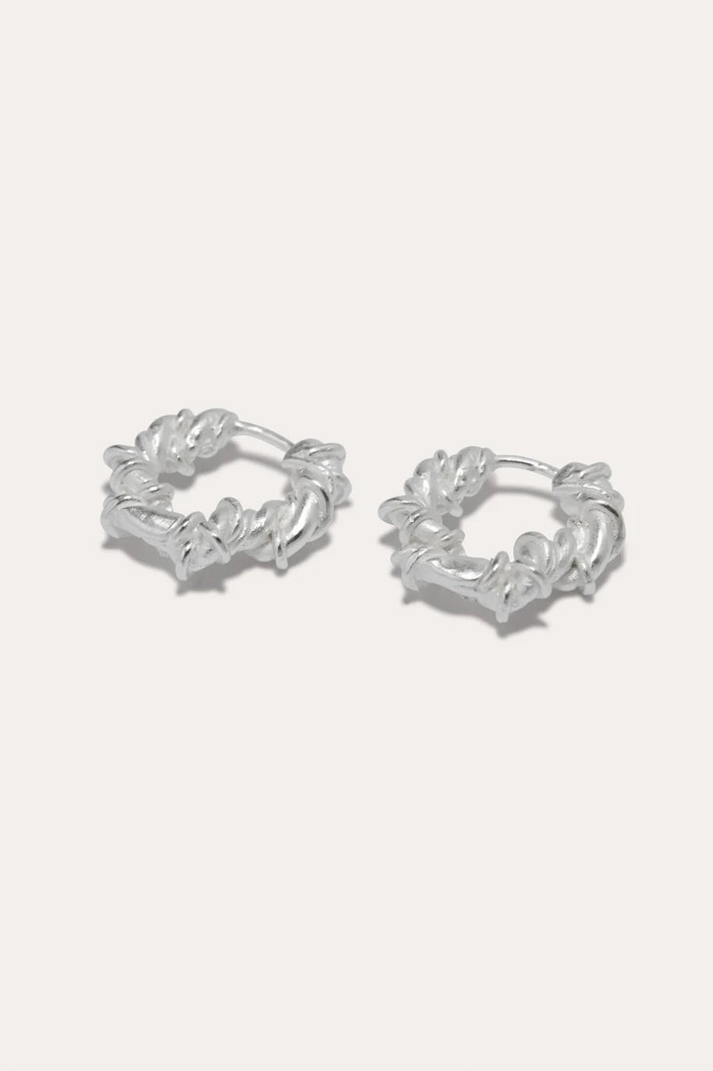 R2244 The Fates Were Interwoven Silver Earrings