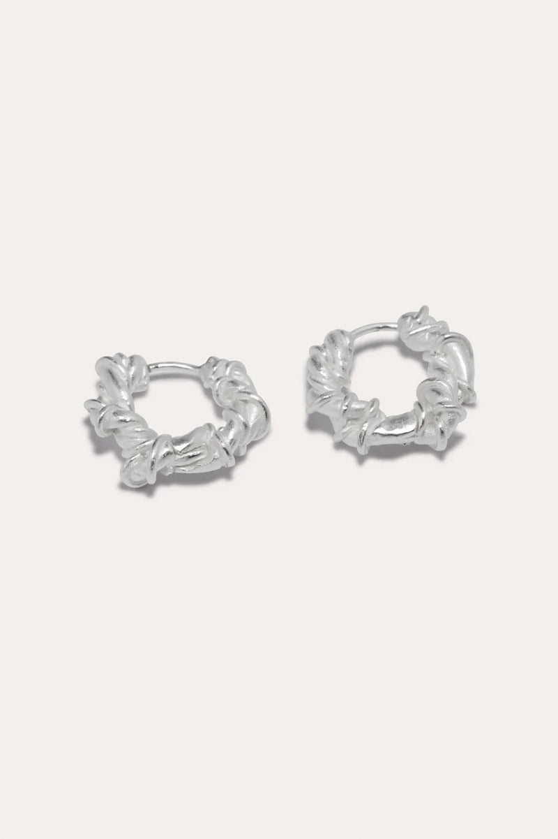 R2244 The Fates Were Interwoven Silver Earrings