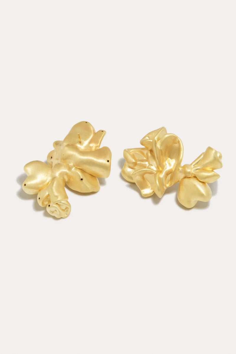 R2247 Oversized Splotch Gold Earrings