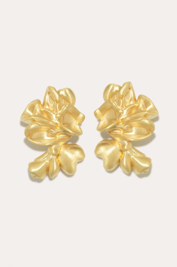 R2247 Oversized Splotch Gold Earrings
