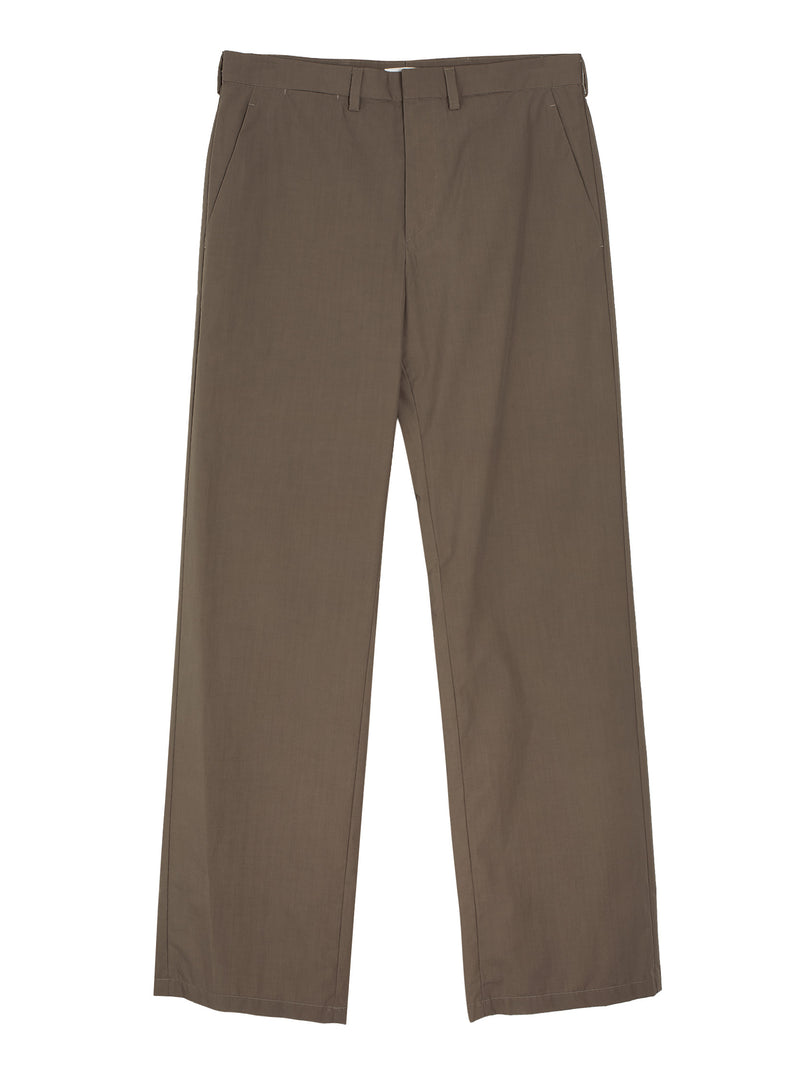 Trousers Popeline Argile Waxed