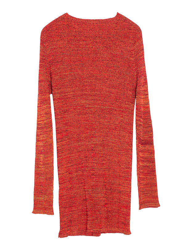 Roundneck Cardigan Knit Red