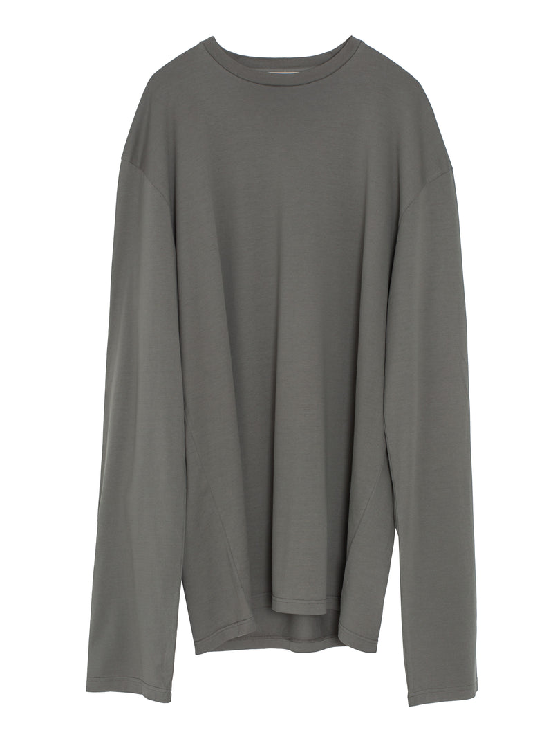 T-shirt Roundneck Long Sleeves Camoscio Jersey Cotton