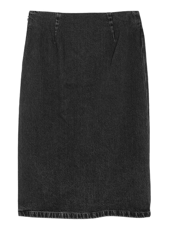 Denim Washed Skirt Anthracite