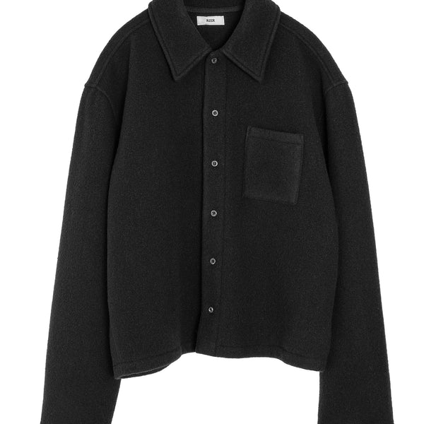 Rier Fleece Shirt Natural Black – Opia