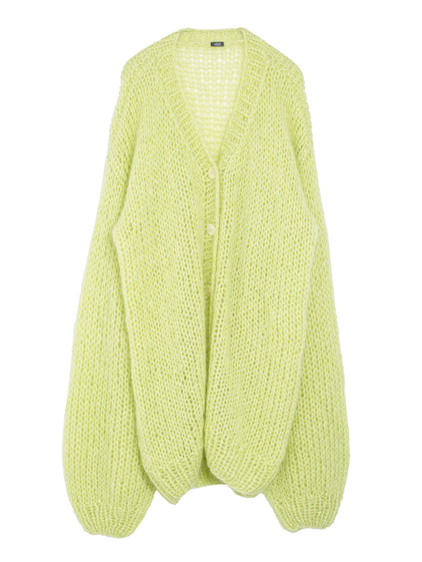 Long Cardigan Knit Lime